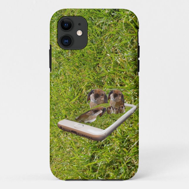 Coques Case-Mate iPhone "Whimsy à action discothèque : Bunnies à action vo (Dos)