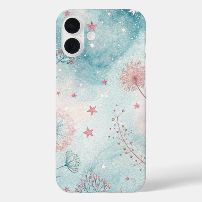 Coques Case-Mate iPhone Whimsy rose et bleu (Verso)