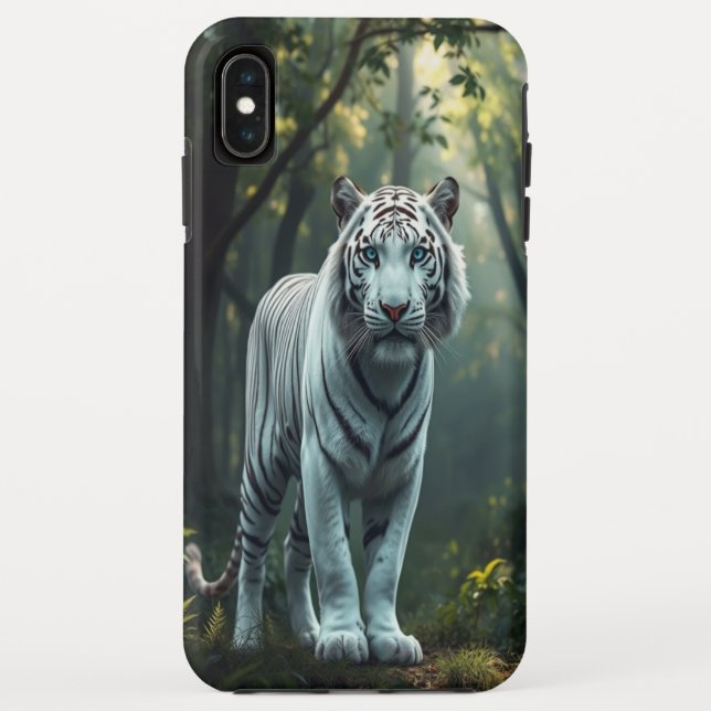 Coques Case-Mate iPhone "Whispers of the Wild: The White Tiger's Gaze" (Dos)
