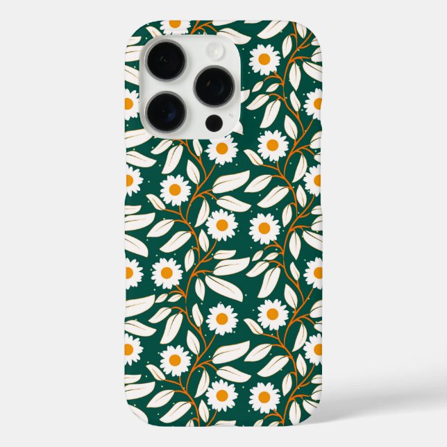 Coques Case-Mate iPhone White daisies with bright yellow centers (Verso)