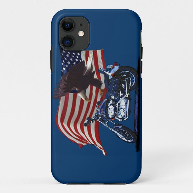 Coques Case-Mate iPhone Wild & Free - Aigle patriotique, Motorbike & US Dr (Dos)
