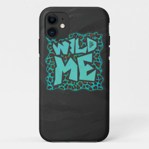 Coque iPhone 11 Wild Me Design léopard Brown et Turquoise