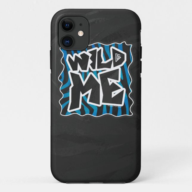 Coques Case-Mate iPhone Wild Me Zebra Noir et Bleu (Dos)