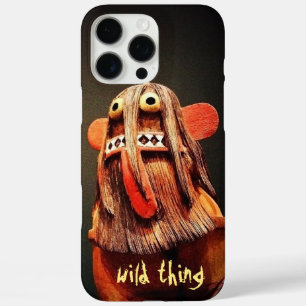 Coques iPhone 16 Pro Max Wild Thing Kachina Poupée Visage Photo Amusant Sim