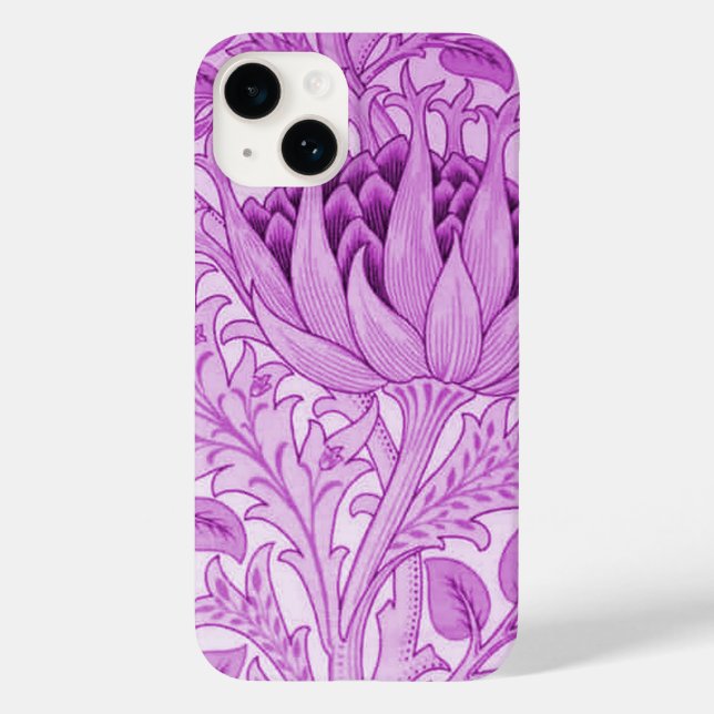 Coques Case-Mate iPhone William Morris Artichoke clair violet (Verso)