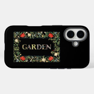 Coque Pour iPhone 16 William Morris Floral Garden Moto et cadre