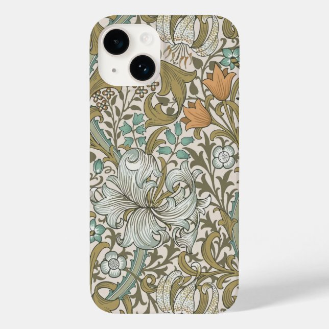 Coques Case-Mate iPhone William Morris Golden Lily Blue Gold Classic (Verso)