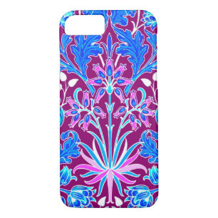 Coque iPhone 8/7 William Morris Hyacinth Imprimer, Aqua et Purple
