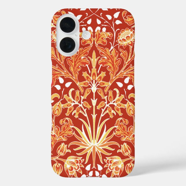 Coques Case-Mate iPhone William Morris Hyacinth Print, Mandarin Orange (Verso)
