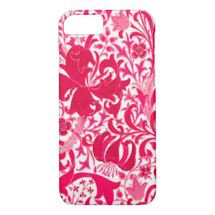 Coque iPhone 8/7 William Morris Iris et Lily, Fuchsia Pink
