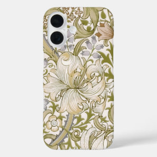 Coque Pour iPhone 16 William Morris Jardin Fleur de Lys Classique Doré