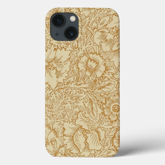 Coques Case-Mate iPhone William Morris Papier peint floral Poppy (Verso)