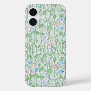Coque Pour iPhone 16 William Morris Pois de Senteur Art Floral Pastel