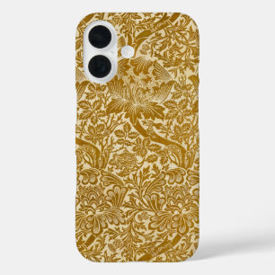 Coque Pour iPhone 16 William Morris Rose & Chardon Floral Doré