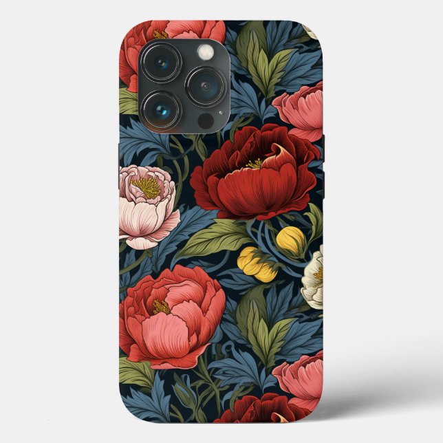 Coques Case-Mate iPhone William Morris Rose et peony (Verso)