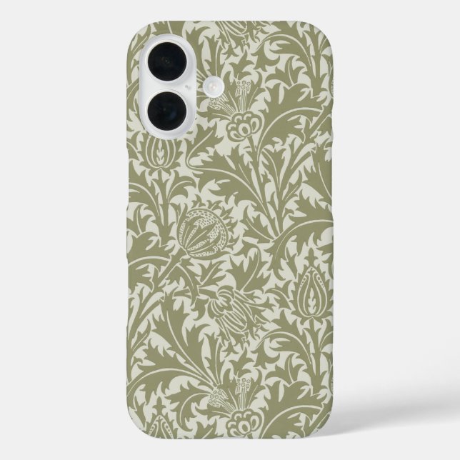Coques Case-Mate iPhone William Morris Thistle Sage Green Motif (Verso)