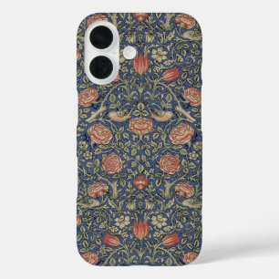 Coque Pour iPhone 16 William Morris Tudor Fond d'écran Rose