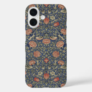 Coque Pour iPhone 16 William Morris Tudor Fond d'écran Rose