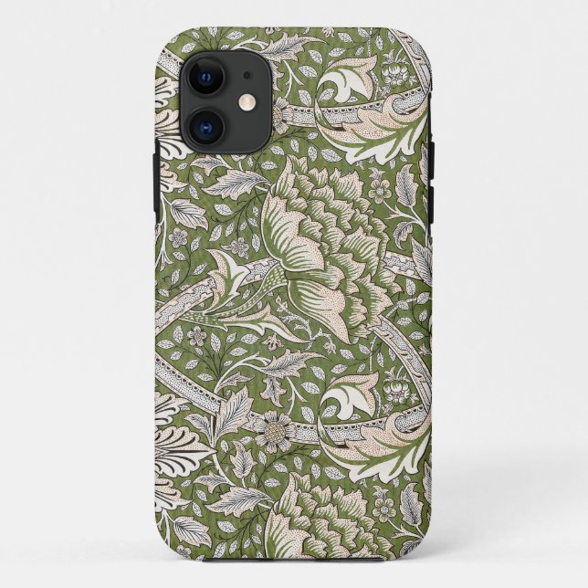 Coques Case-Mate iPhone : William Morris Windrush Motif Vert : Vintage (Dos)