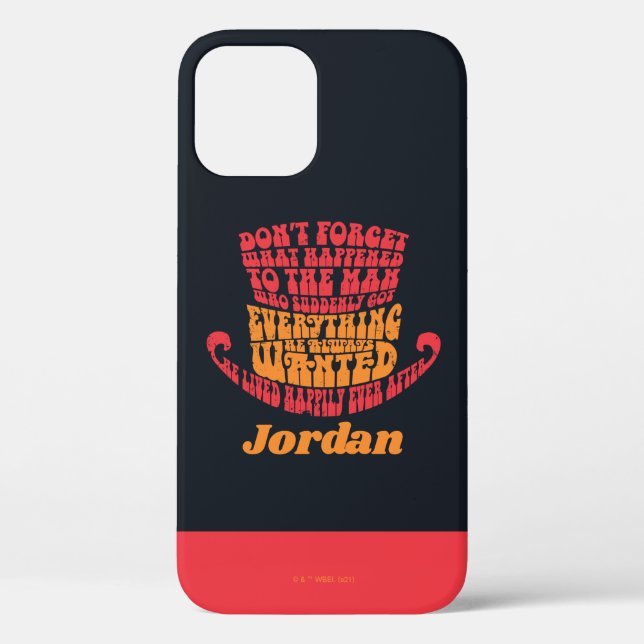 Coques Case-Mate iPhone Willy Wonka Typographie Casquette (Verso)