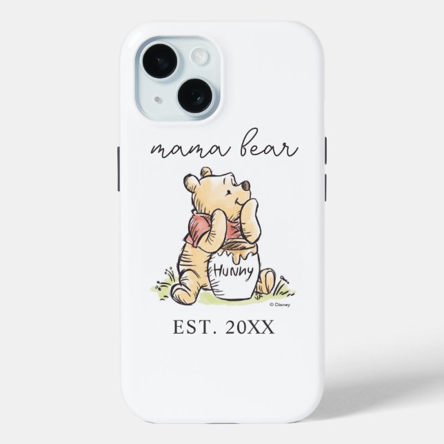 Coques Case-Mate iPhone Winnie l'Ooh | Mama Bear - Nouvelle maman (Verso)