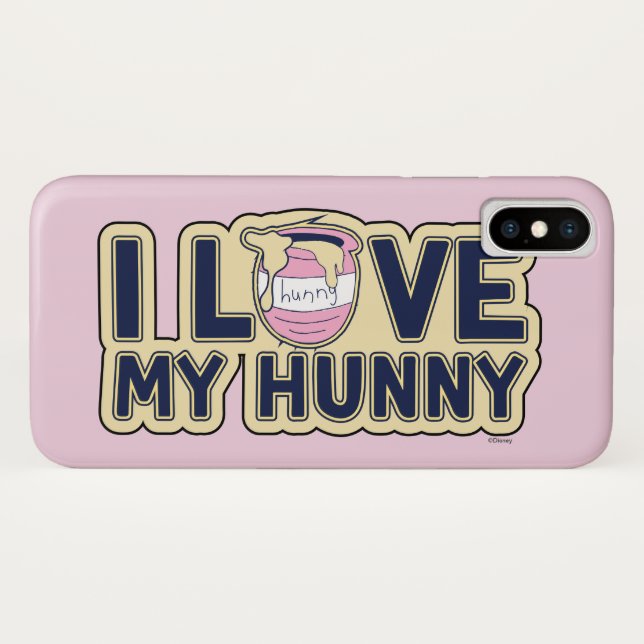 Coques Case-Mate iPhone Winnie L'Ourson| J'aime mon amour (Dos (Horizontal))