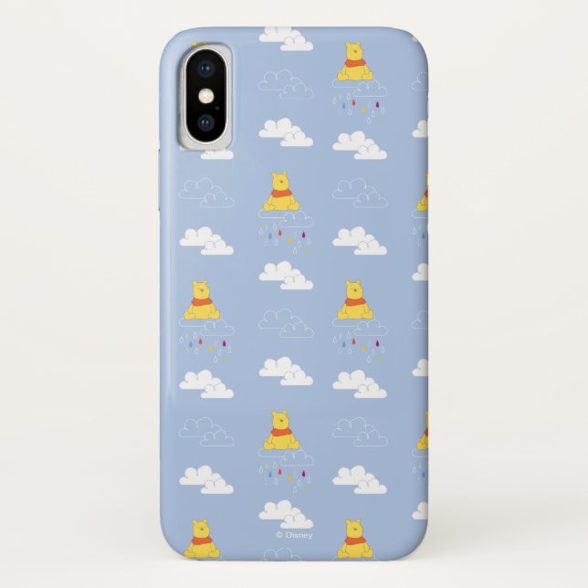 Coques Case-Mate iPhone Winnie l'Ourson| Motif de la pluie nuageuse (Dos)