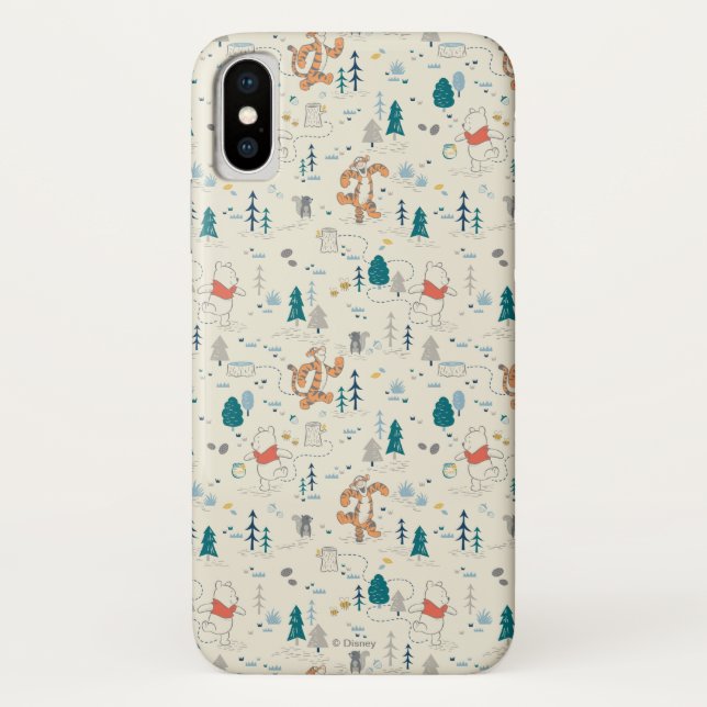 Coques Case-Mate iPhone Winnie l'Ourson| Motif des animaux de forêt (Dos)