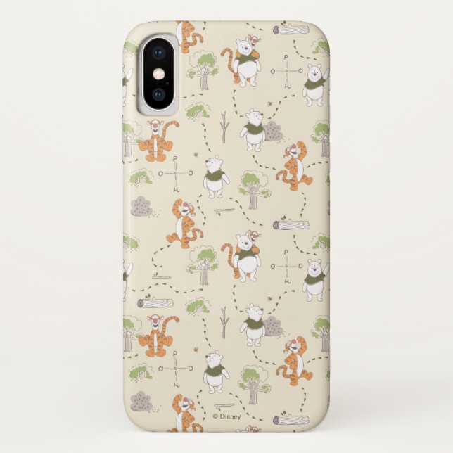 Coques Case-Mate iPhone Winnie l'Ourson| Tigger & Pooh Forest Motif (Dos)