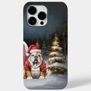 Coque Pour Pour iPhone 14 Pro Max Winter Bulldog Caravan Christmas Adventure
