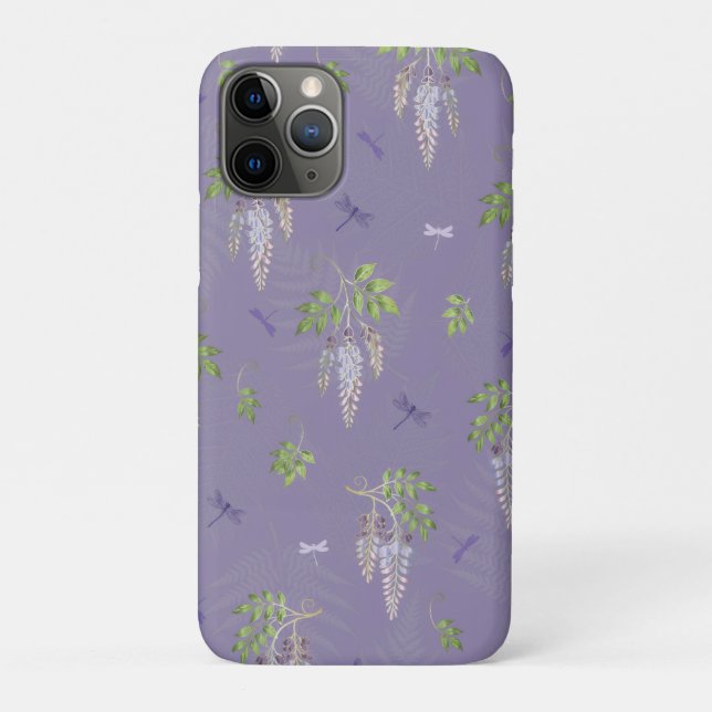 Coques Case-Mate iPhone Wisteria, ferns, & Dragonflies (Dos)