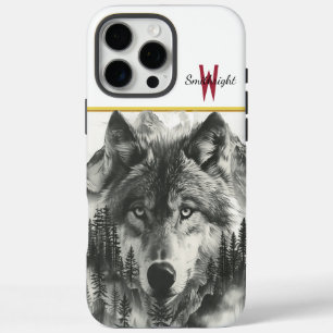 Coques iPhone 16 Pro Max Wolf apparaît dans les montagnes brumeuses de l'au