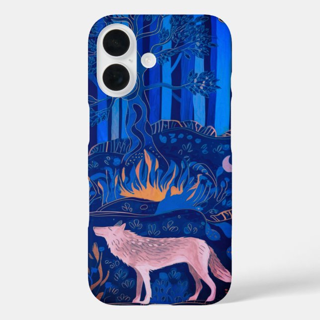 Coques Case-Mate iPhone Wolf dans une forêt mystique (Verso)