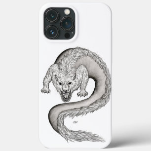Case-Mate iPhone Case Wolfdragon design noir et blanc