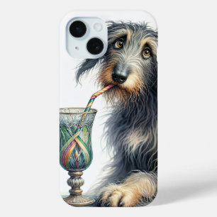 Coque Pour iPhone 15 Wolfhound Irlandais Avec Soda Rétro
