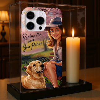 Coques iPhone 16 Pro Woman Dog Park Bench Portrait