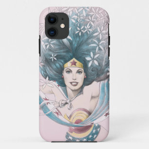Coque iPhone 11 Wonder Woman and Flowers