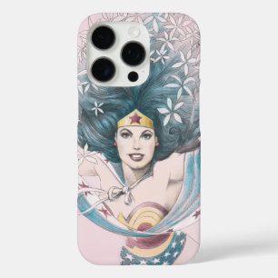 iPhone 16 Pro Case Wonder Woman and Flowers