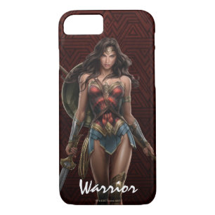 Coque iPhone 7 Wonder Woman Battle-Ready Comic Art