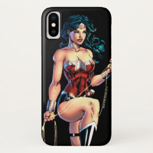 Coque Case-Mate Pour iPhone Wonder Woman Gripping Lasso Atop Rock