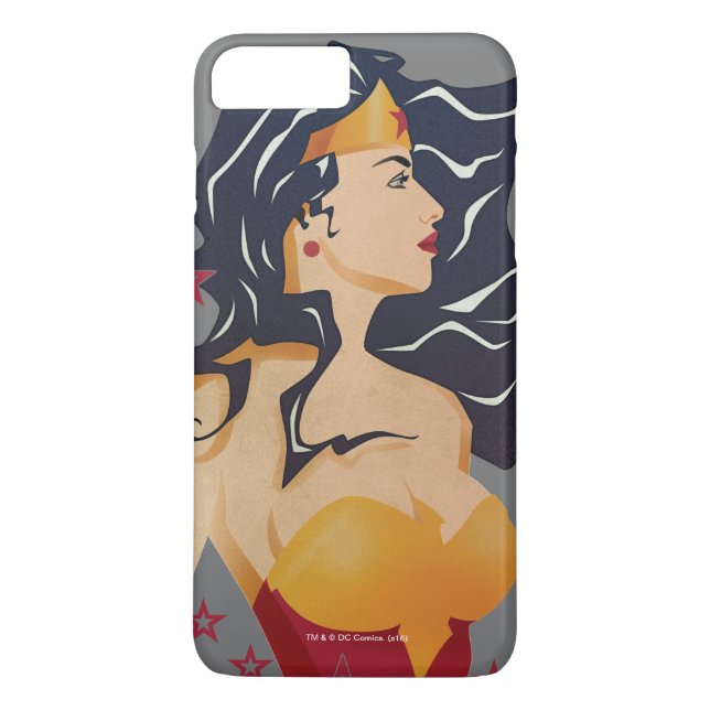 Coques Case-Mate iPhone Wonder Woman Profil rétro Sunburst 3 (Dos)