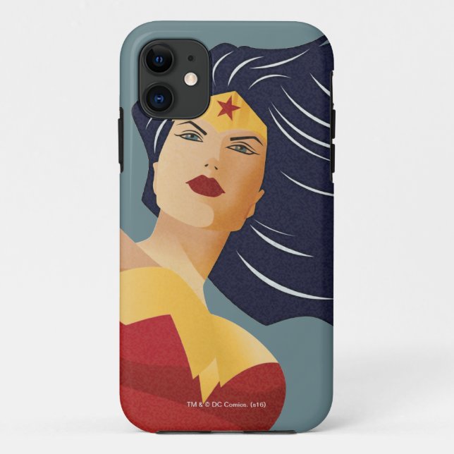 Coques Case-Mate iPhone Wonder Woman Retro City Sunburst (Dos)