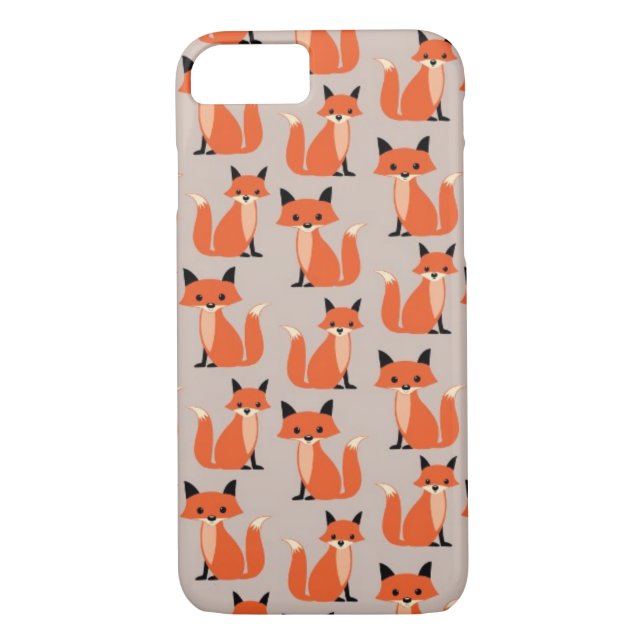 Coques Case-Mate iPhone Woodland fox cute retro whimsical hipster foxes (Dos)