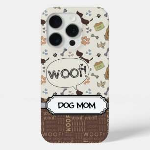 Coque iPhone 15 Pro WOOF ! Amoureux des chiens - Puppies motif personn