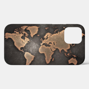 Case-Mate iPhone Case World map leather geographical brown