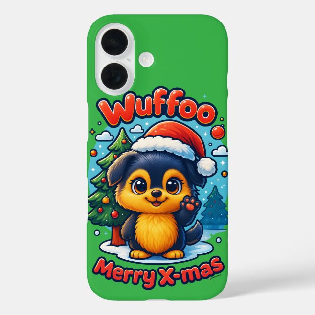 Coques Case-Mate iPhone Wuffoo Molli Merry X-mas Kawaii 3D Holiday (Verso)
