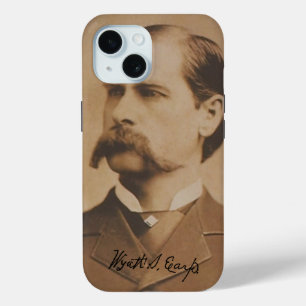 Coque Pour iPhone 15 Wyatt Earp Portrait et signature