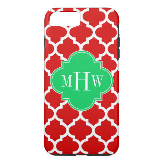 Coque Case-Mate Pour iPhone Xmas Rouge Blanc Marocain #5 Emerald Nom Monogramm