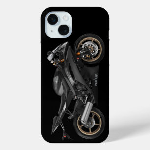 Coque iPhone 15 Mini Yamaha Yzf noir -R6