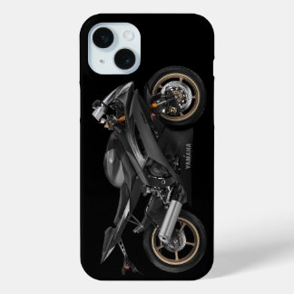 Coque iPhone 15 Mini Yamaha Yzf noir -R6
